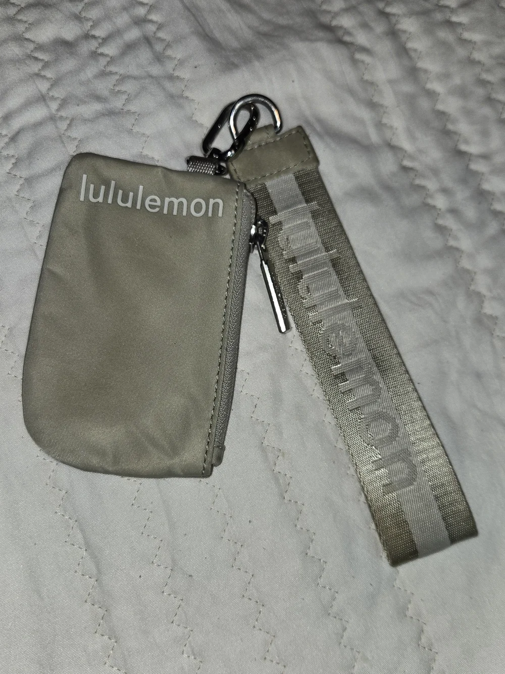 Lululemon Olive Green Key Pouch with Wrist Strap